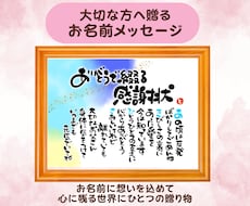 大切な方へ贈るお名前メッセージをお作りします イメージ1