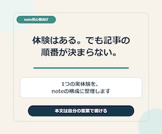 体験をAIっぽくないnote構成に整理します イメージ1