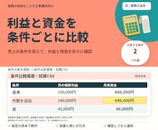 利益と資金残高を比べる試算画面を制作します イメージ1