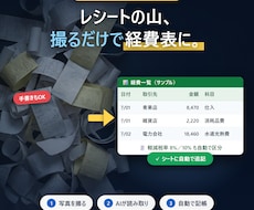 飲食店・カフェの領収書入力をAIで自動化します イメージ1
