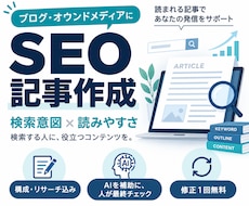 SEOを意識したブログ記事を丁寧に作成します イメージ1