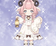 ゆめかわSDキャラ販売します ひつじモチーフのゆめかわ女の子です。