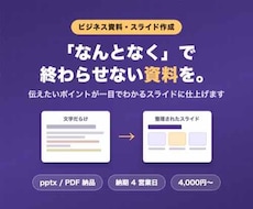 伝わるビジネス資料・スライドを作成します イメージ1