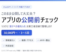 AI・ノーコードのアプリを公開前に確認します イメージ1