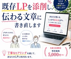 既存LPを添削し、伝わる文章に書き直します イメージ1