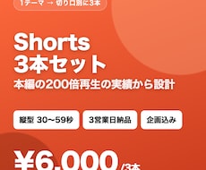 ずんだもんShorts動画を3本セットで作ります 1テーマを切り口別に3本。当たる見せ方を検証できます