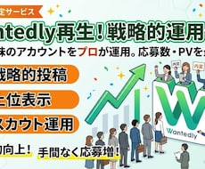 Wantedly運用｜戦略的運用で応募増へ繋げます イメージ1