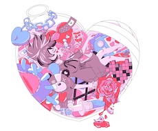地雷系の可愛い女の子のイラストを描きます イメージ1