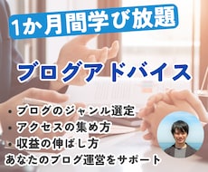 ブログの質問し放題！アドバイス1カ月無制限でします キーワード選定、アクセス集め、収益化の仕方、戦略をお伝え