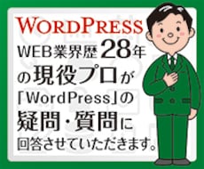 WordPressのお悩みに回答させていただきます WEB業界歴28年の現役プロが、回答させていただきます