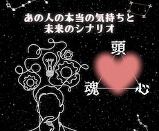 頭×心×魂❤️から想いを聞く❕未来のシナリオ見ます イメージ1