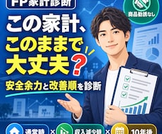 FPが家計の安全性と改善の優先順位を診断します 商品勧誘なし｜通常時・収入減少時・10年後を見える化