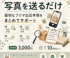 フリマ出品の商品調査と準備をお手伝いします イメージ1