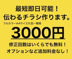 即日納期OK！伝わるチラシ・フライヤー作ります イメージ1