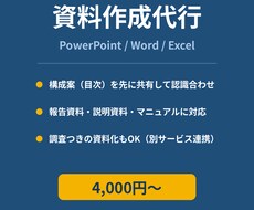 資料・パワポ作成を最短即日で代行します イメージ1