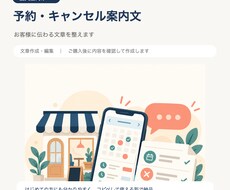 個人店の予約・キャンセル案内文を作ります イメージ1