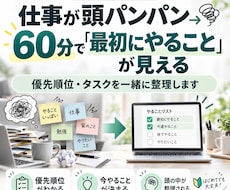 何から手をつける？仕事のタスクを一緒に整理します イメージ1