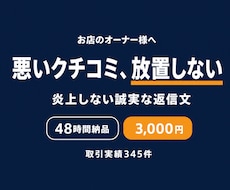 お店の悪いクチコミへの返信文を作成します イメージ1