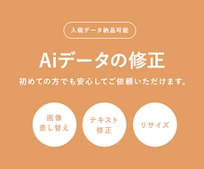 Aiデータの修正対応いたします 「ソフトがない・使い方がわからない」方のための修正・編集代行