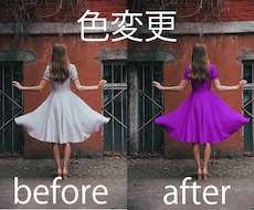 写真などの部分的な色を変更いたします イメージ1