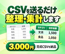 あなたのCSVデータ整理と集計を代行します イメージ1