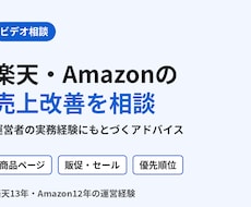楽天・Amazonの売上改善を相談できます イメージ1