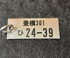 レーザー彫刻ナンバープレートキーホルダー作成します イメージ1