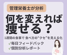 管理栄養士が1週間の食事記録を分析します ​✦体重が動き出す！キレイになれる食習慣のヒントを見つける✦