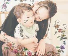 いただいたお写真にイラストを添えます イメージ1