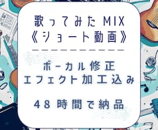 歌ってみた《ショート動画専門》MIXいたします イメージ1
