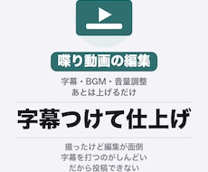 喋り動画に字幕とBGMを入れて仕上げます イメージ1
