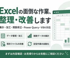 Excelの面倒な作業を整理・改善します イメージ1