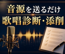 送るだけの歌唱音源をプロが詳しく添削します イメージ1