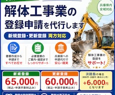 兵庫県の解体工事業登録を行政書士が代行します イメージ1