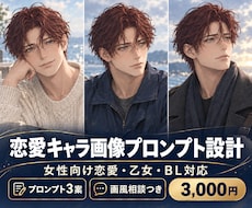 恋愛キャラの画像生成プロンプトを設計します イメージ1