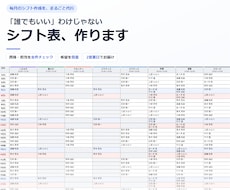 資格・連勤・希望を守ったシフト表を代行作成します イメージ1