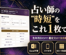 九星気学ツール自動鑑定を提供致します Excel不要。なぜこの結果かまで自動で表示。