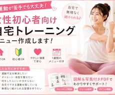 女性初心者向け：自宅筋トレ作成します イメージ1