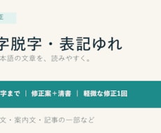 文章の誤字脱字・表記ゆれを確認します イメージ1