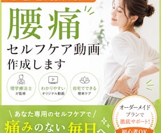 あなた【専用の『腰痛』ケア動画】お作りいたします 現役の身体のプロのアドバイスが気軽に受けられる！