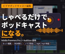 撮影した動画をビデオポッドキャスト用に編集します しゃべる動画だけで、ポッドキャストが始められます。