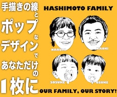 写真からお洒落で個性的な似顔絵を制作します イメージ1