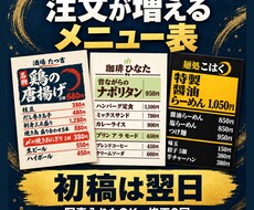 写真入りメニュー表を頼まれやすい並びで作ります イメージ1