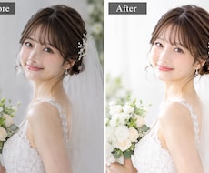 人物レタッチで自然に美しく仕上げますます 肌質を整え、自然で違和感のない美肌仕上げ