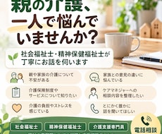 親の介護や家族のお悩みを専門職がお聞きします イメージ1