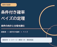 条件付き確率とベイズの個別教材を作ります イメージ1