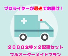 超速プロライターがオーダーメイドで2記事を書きます 間もなく値上げです！超速ライターがオーダーメイドで書きます