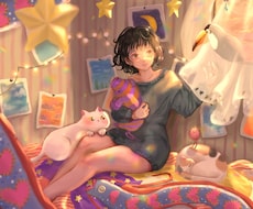 幻想的なイラストを制作します 歌ってみたの背景画像やCDジャケットにも！
