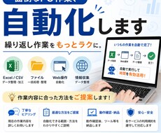 面倒なPC作業を自動化しますます イメージ1