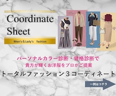 あなたを輝かせる3コーデファッションをご提案します 専用シートからそのままお洋服が購入できる通販サイトURL付